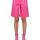 FAUX LEATHER BERMUDA SHORTS