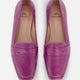Cipó Beige Leder-Loafer mit eckiger Spitze – Flach