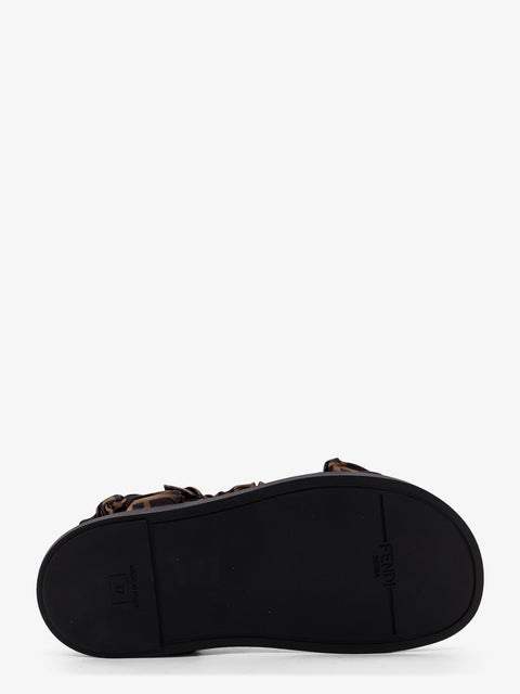 Feel sandals in elastic satin with FF motif