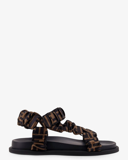 Feel sandals in elastic satin with FF motif