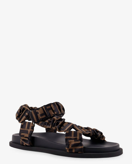 Feel sandals in elastic satin with FF motif