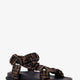 Feel sandals in elastic satin with FF motif