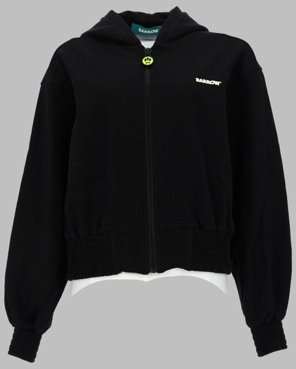 FELPA CON ZIP E CAPPUCCIO