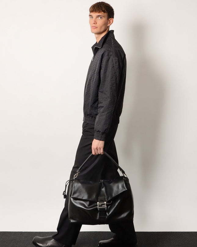 Fendi Flux Maxi Messenger leather crossbody bag
