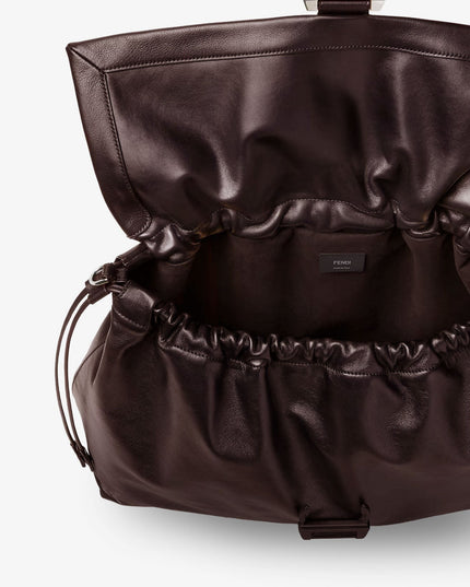 Fendi Flux Maxi Messenger leather shoulder bag