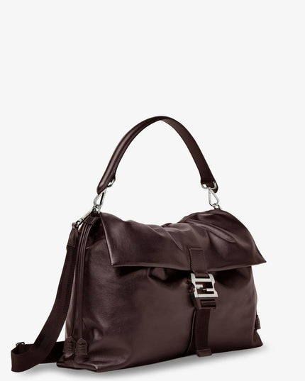 Fendi Flux Maxi Messenger leather shoulder bag