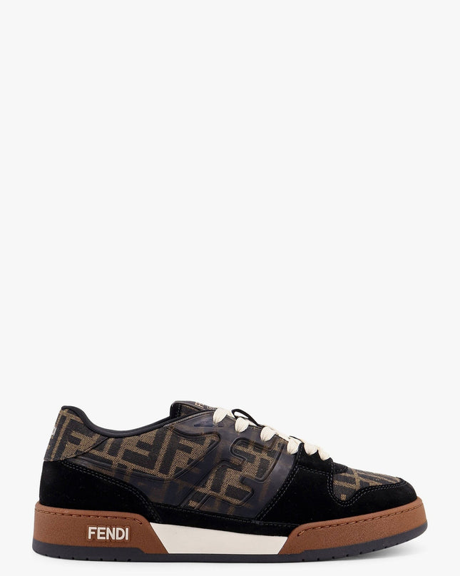 Fendi Match FF Jacquard Fabric and Suede sneakers