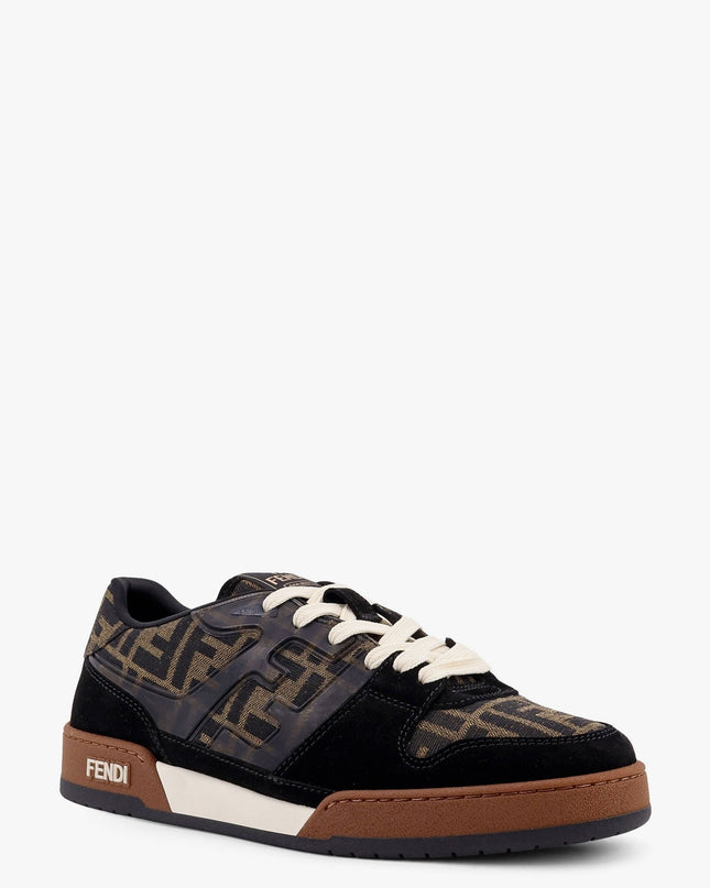 Fendi Match FF Jacquard Fabric and Suede sneakers