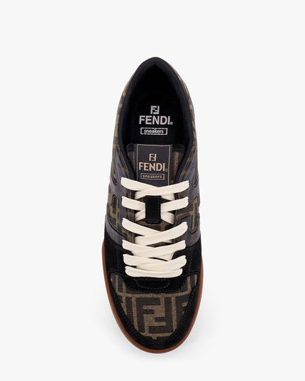 Fendi Match FF Jacquard Fabric and Suede sneakers