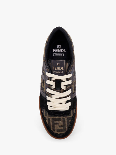 Fendi Match FF Jacquard Fabric and Suede sneakers
