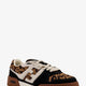 Fendi Match suede and pony skin low-top sneakers