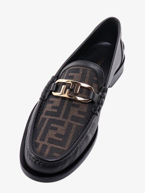 Fendi O' Lock leather loafer with FF insert