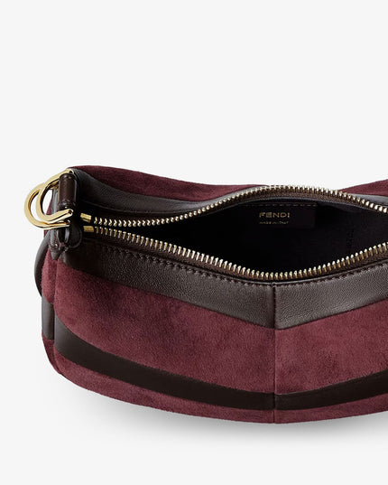 Fendigraphy Mini leather handbag with metal lettering logo
