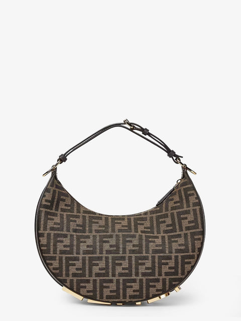 Fendigraphy Small FF jacquard fabric handbag
