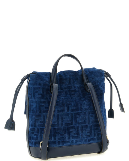 FF flocked denim backpack