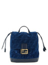 FF flocked denim backpack