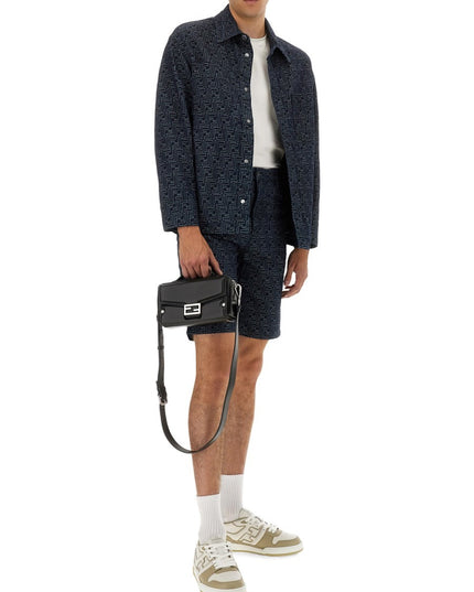 FF JACQUARD DENIM SHORTS