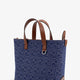 FF jacquard fabric and leather shopping bag