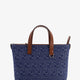FF jacquard fabric and leather shopping bag