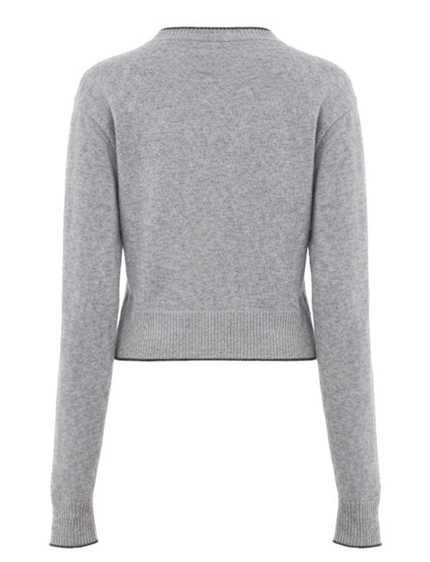 FITTED CARDIGAN WITH LOGO