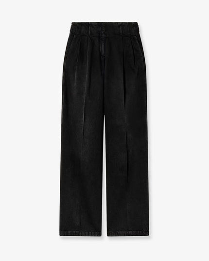 Flavia stone-washed cotton trousers