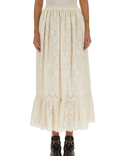FLORAL BRODERIE ANGLAISE SKIRT