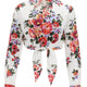 FLORAL PRINT CROP SHIRT