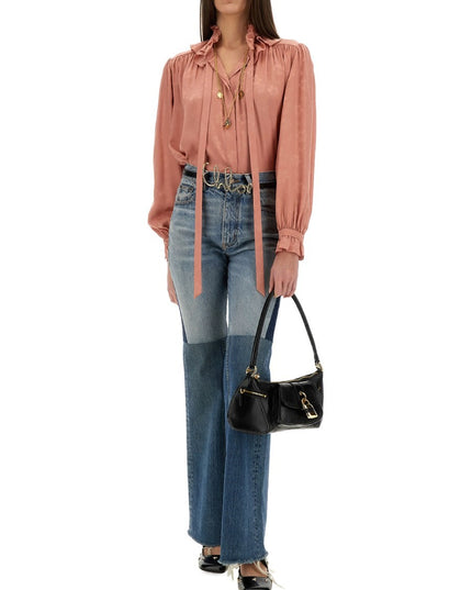 FLUID SILK JACQUARD BLOUSE