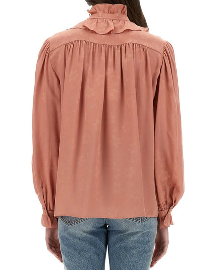 FLUID SILK JACQUARD BLOUSE