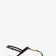 Fold leather sandals with reptile effect