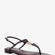 Fold leather sandals with reptile effect