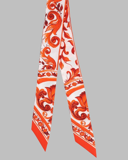 FOULARD IN TWILL DI SETA STAMPA MAIOLICA