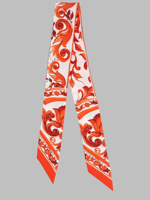 FOULARD IN TWILL DI SETA STAMPA MAIOLICA