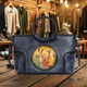 Modische Schultertasche aus Vintage-Leder mit rundem Henkel – Geräumig und Stilvoll