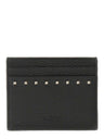 GARNET CALFSKIN "ROCKSTUD" CARD HOLDER
