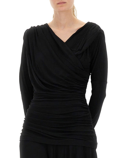 GATHERED MIDI DRESS