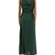 GATHERED SATIN DRESS