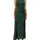 GATHERED SATIN DRESS