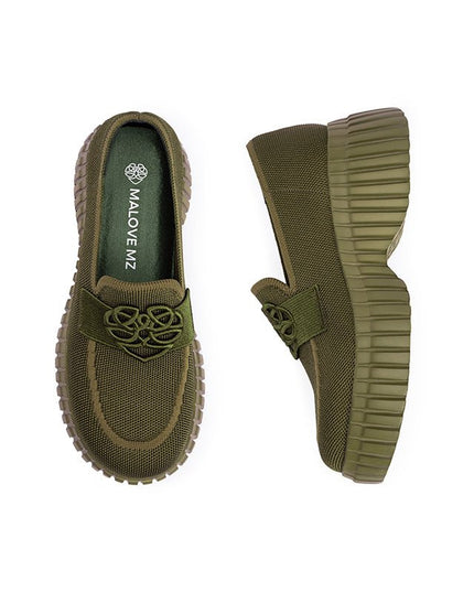 Gentleman Chunky Platform Loafers | Avocado / Black / Charcoal