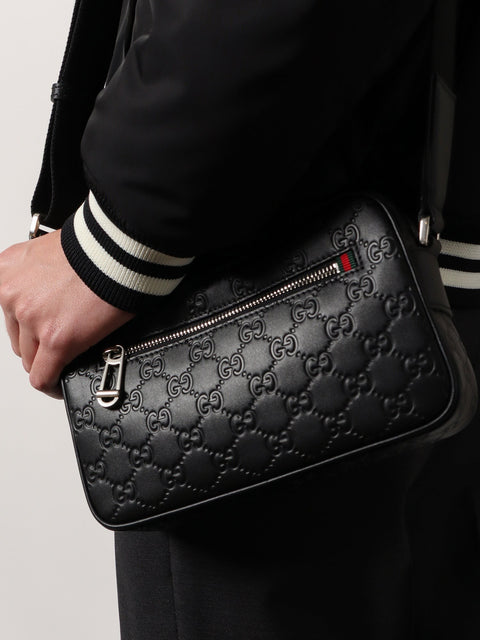 GG Emblem leather crossbody bag
