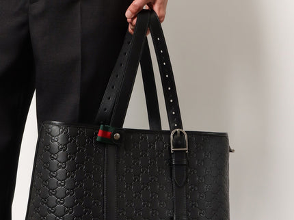 Gucci GG Emblem Shopping Bag – Leder mit GG-Prägung