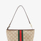 GG fabric clutch with Nastro Web on the front