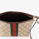 GG fabric clutch with Nastro Web on the front