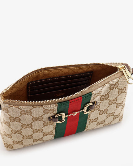 GG fabric crossbody with Nastro Web detail on the front