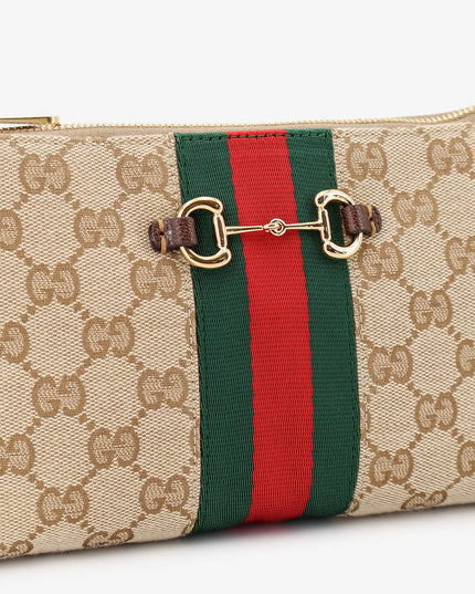 GG fabric crossbody with Nastro Web detail on the front