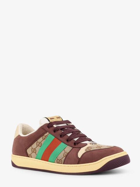 GG fabric leather sneakers