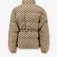 GG Fabric padded jacket with belt