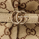 GG Fabric padded jacket with belt