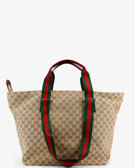 GG fabric shopping bag with Nastro Web handle detail