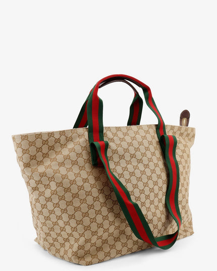 GG fabric shopping bag with Nastro Web handle detail